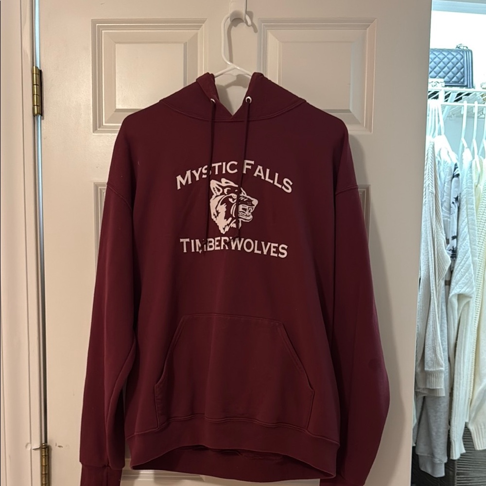 Mystic Falls Timberwolves Maroon Hoodie